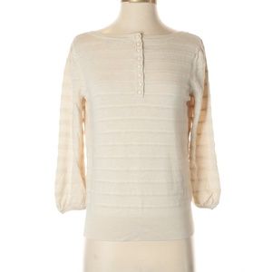 LOFT Beige Striped Sweater Size XS